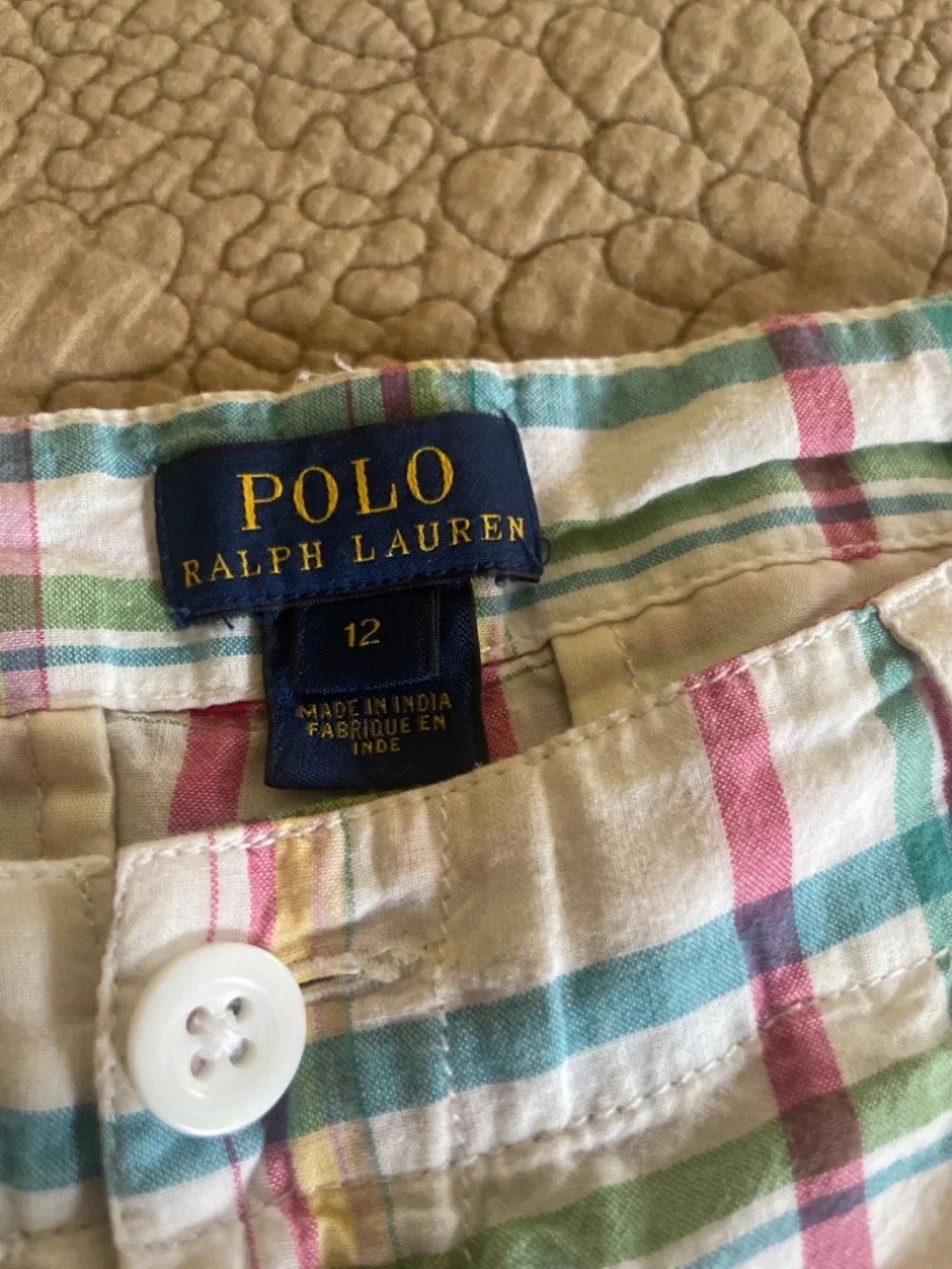 Girls Ralph Lauren polo plaid shorts